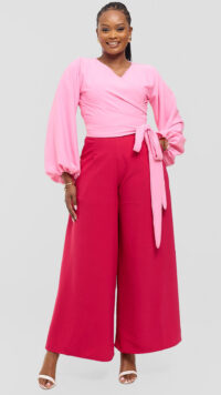 EUNIKE ZEINABU PALAZZO SET-PINK